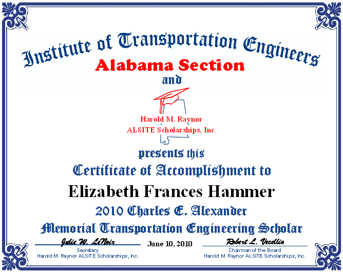 Certificate - Alexander